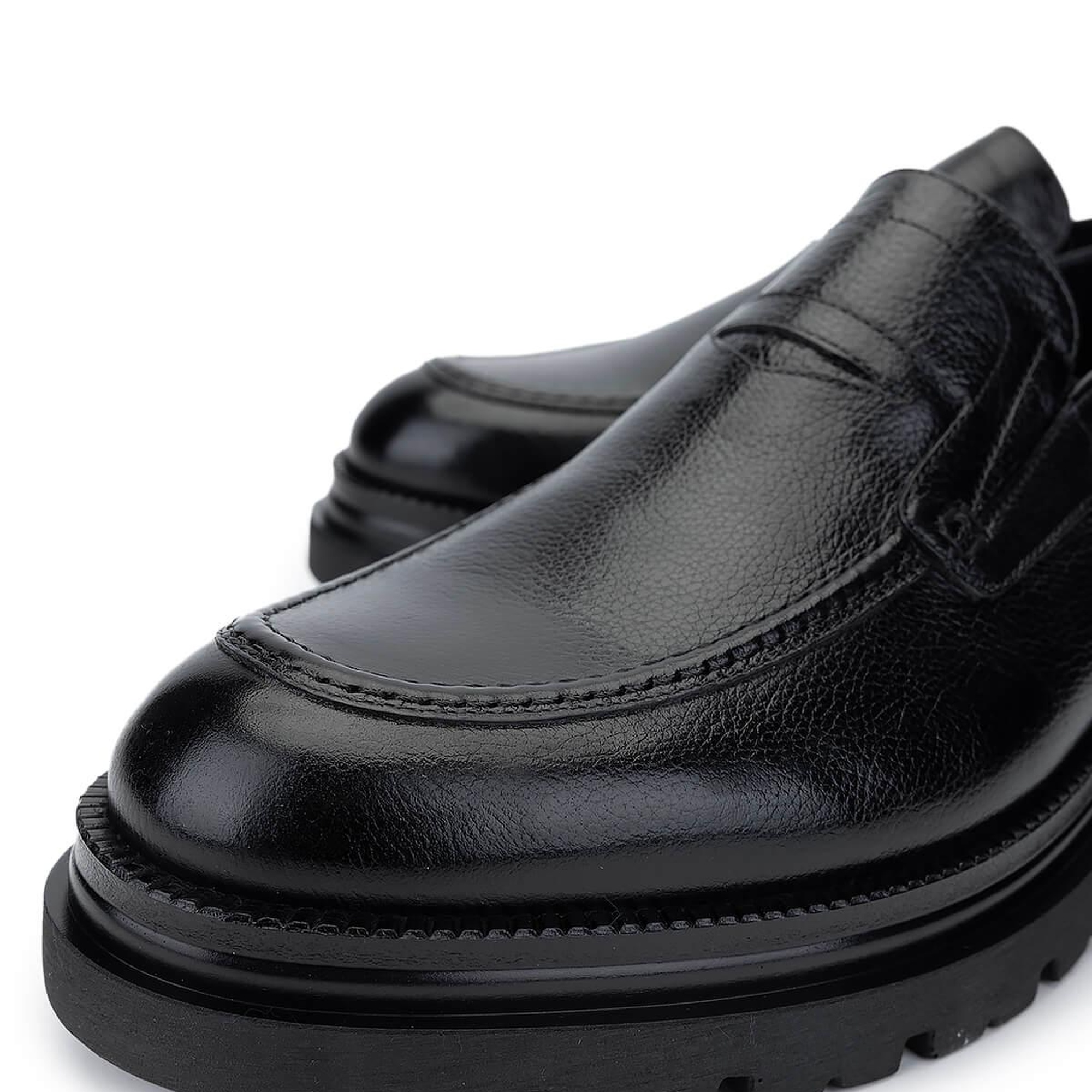 Tamer Tanca Erkek Hakiki Deri Siyah Loafer Ayakkabı