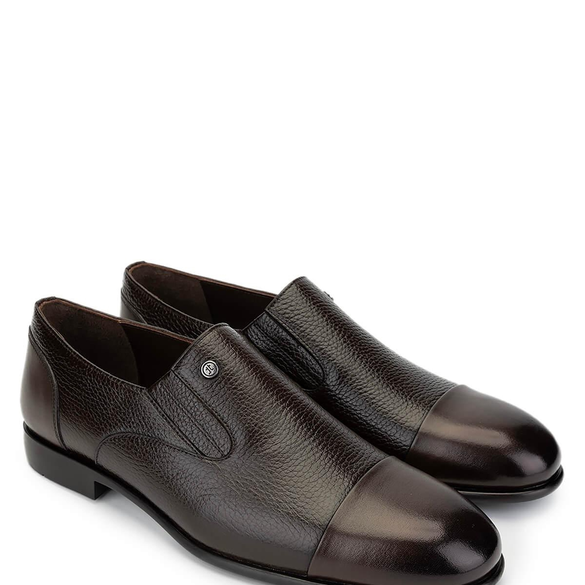 Tamer Tanca Erkek Hakiki Deri Kahverengi Loafer Ayakkabı