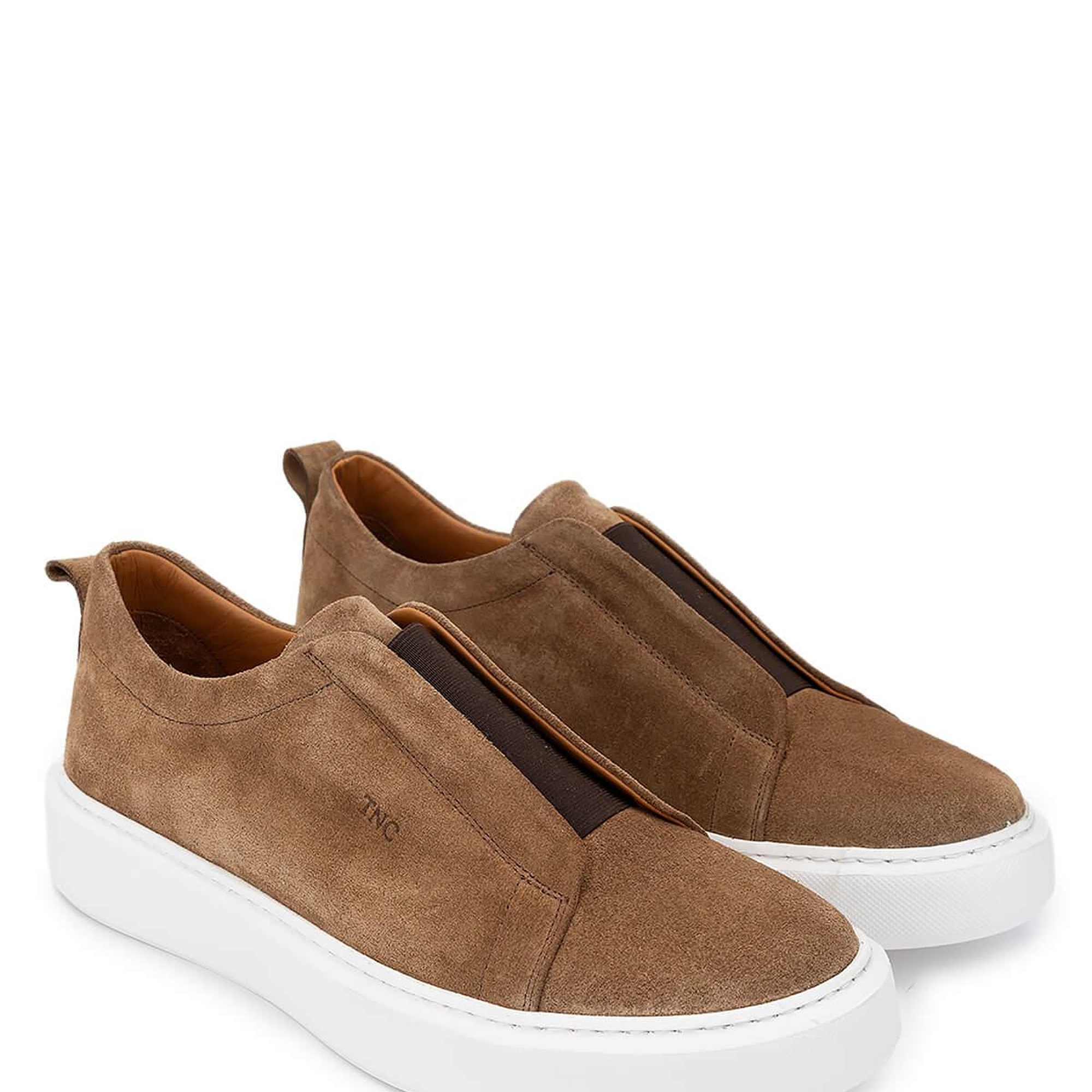 Tamer Tanca Erkek Hakiki Deri Tütün Süet Loafer Ayakkabı