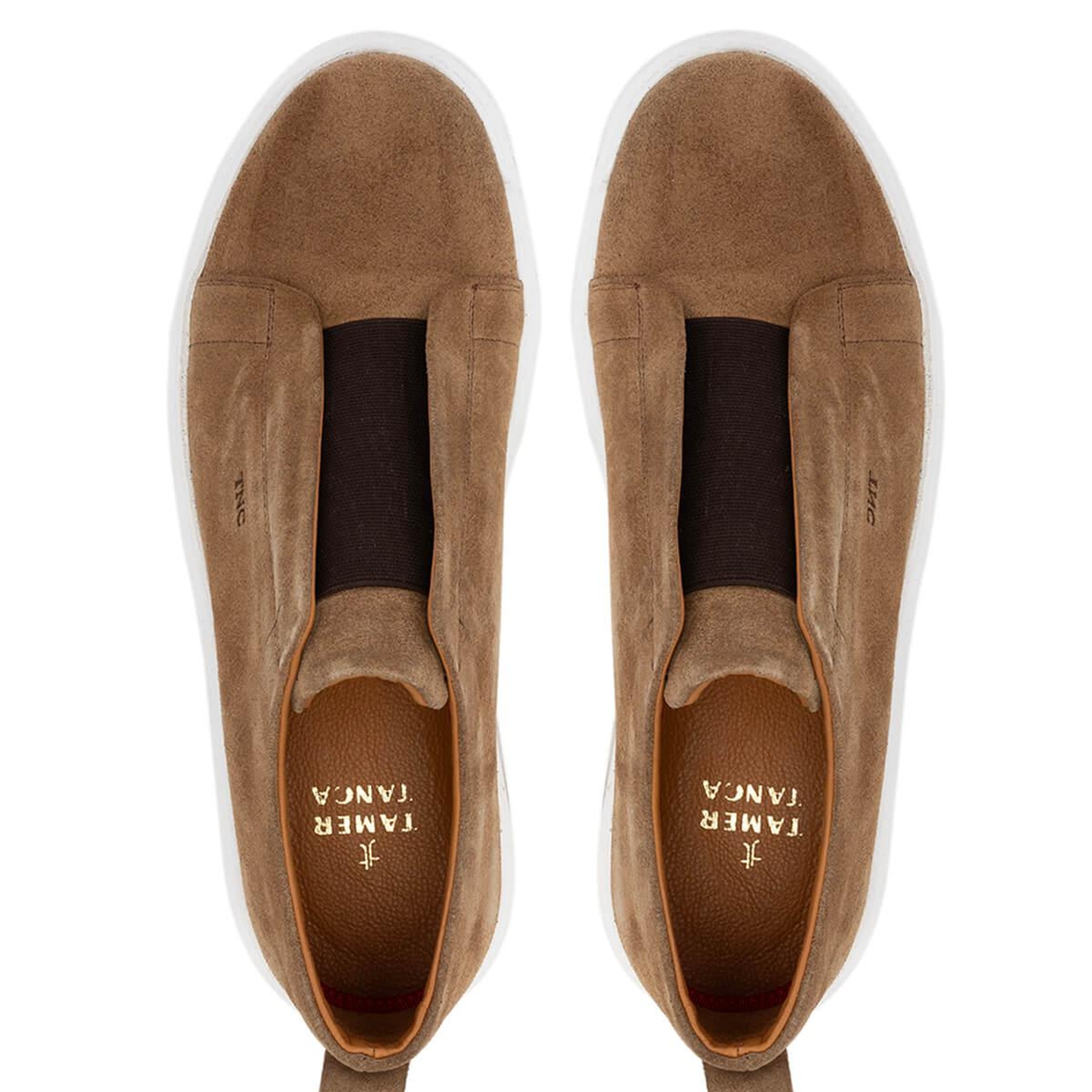 Tamer Tanca Erkek Hakiki Deri Tütün Süet Loafer Ayakkabı