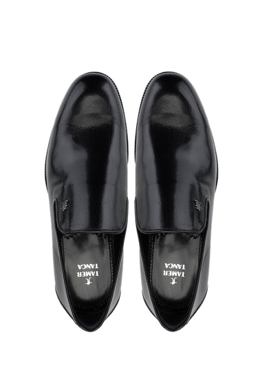  Tamer Tanca Erkek Hakiki Deri Siyah Loafer Ayakkabı