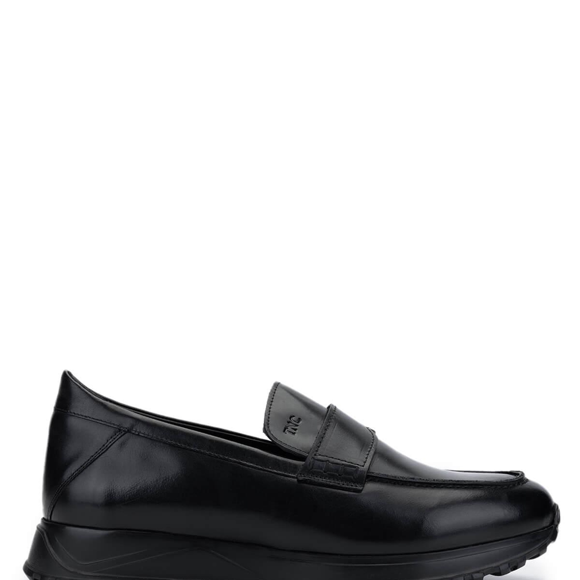 Tamer Tanca Erkek Hakiki Deri Siyah Deri Loafer Ayakkabı