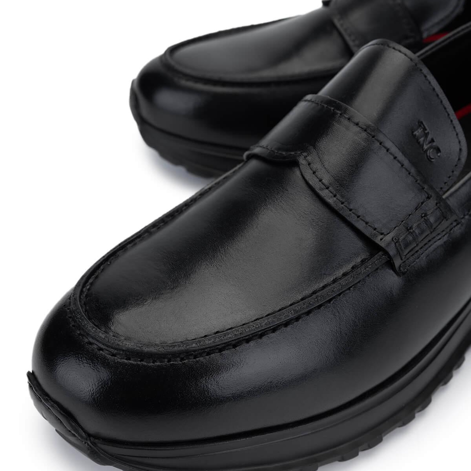 Tamer Tanca Erkek Hakiki Deri Siyah Deri Loafer Ayakkabı