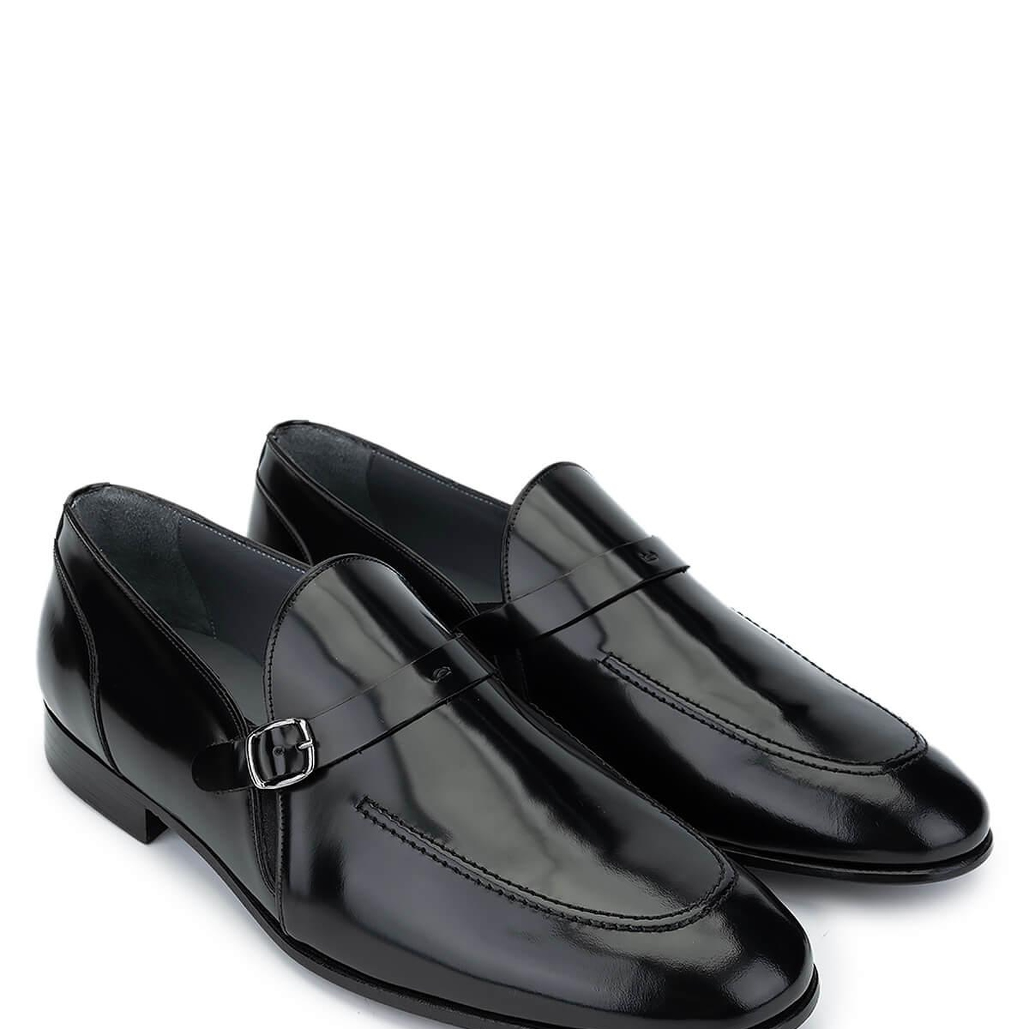 Tamer Tanca Erkek Hakiki Deri Siyah Açma Loafer Ayakkabı