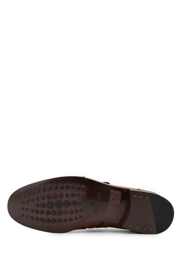  Tamer Tanca Erkek Hakiki Deri Taba Loafer Ayakkabı