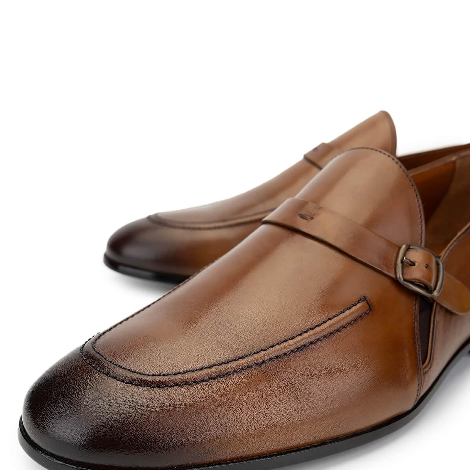 Tamer Tanca Erkek Hakiki Deri Taba Loafer Ayakkabı