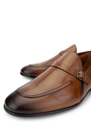  Tamer Tanca Erkek Hakiki Deri Taba Loafer Ayakkabı