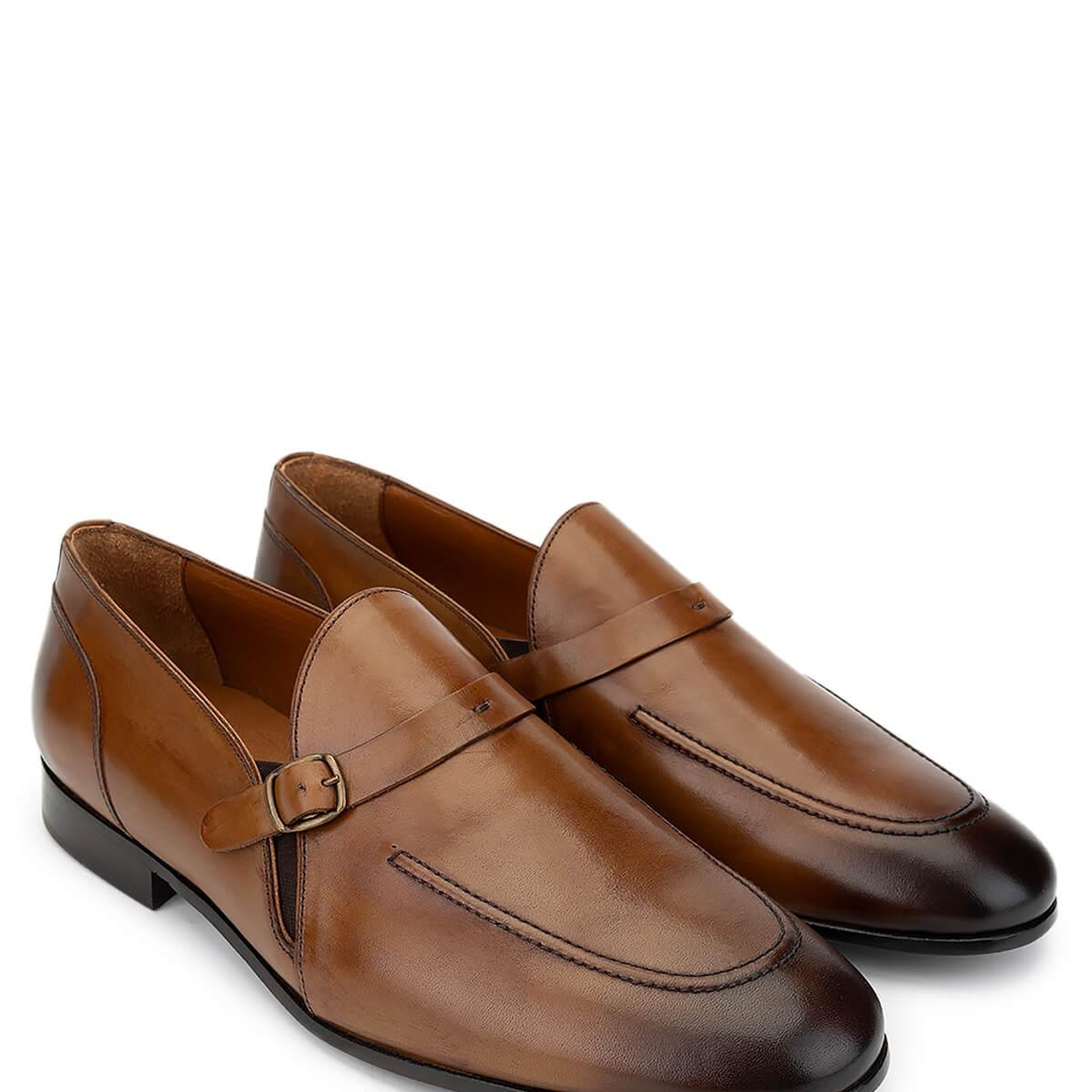 Tamer Tanca Erkek Hakiki Deri Taba Loafer Ayakkabı