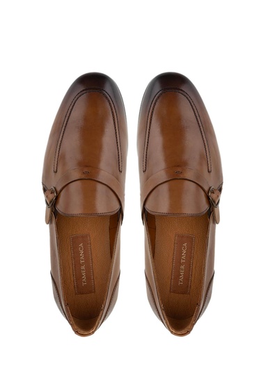  Tamer Tanca Erkek Hakiki Deri Taba Loafer Ayakkabı