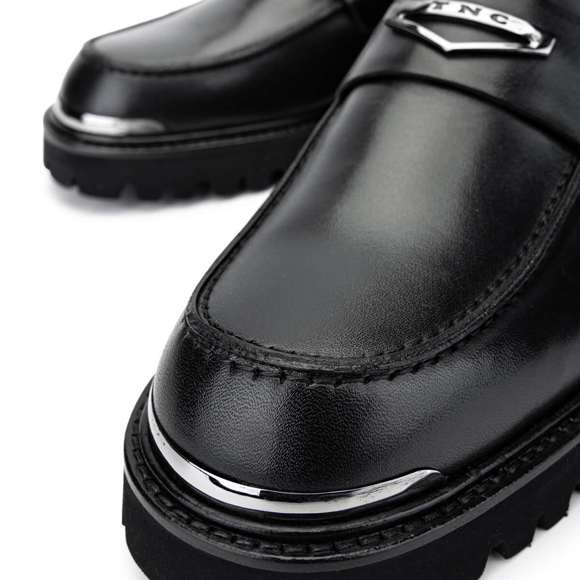 Tamer Tanca Erkek Hakiki Deri Siyah Deri Loafer Ayakkabı