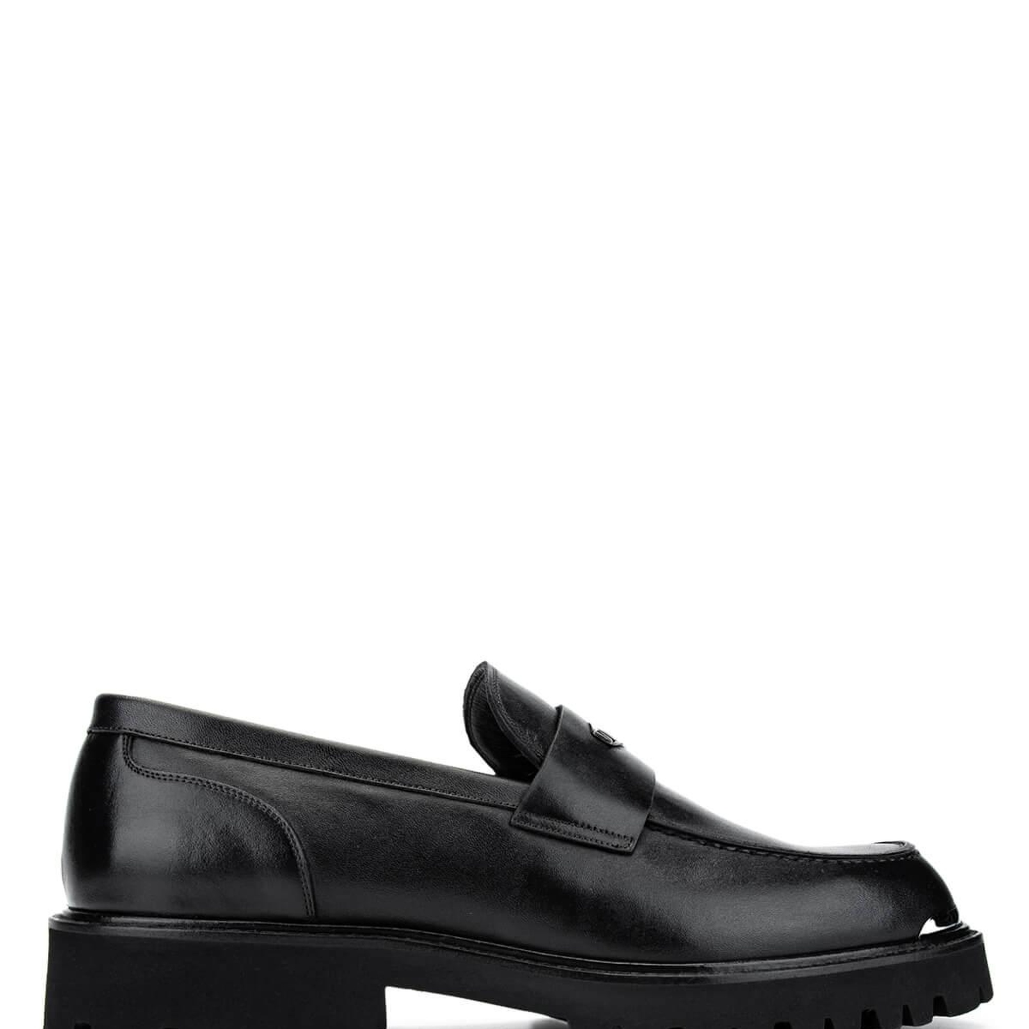 Tamer Tanca Erkek Hakiki Deri Siyah Deri Loafer Ayakkabı