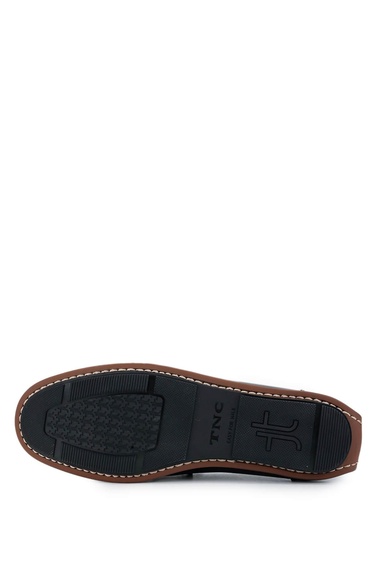  Tamer Tanca Erkek Hakiki Deri Siyah Açma Loafer Ayakkabı