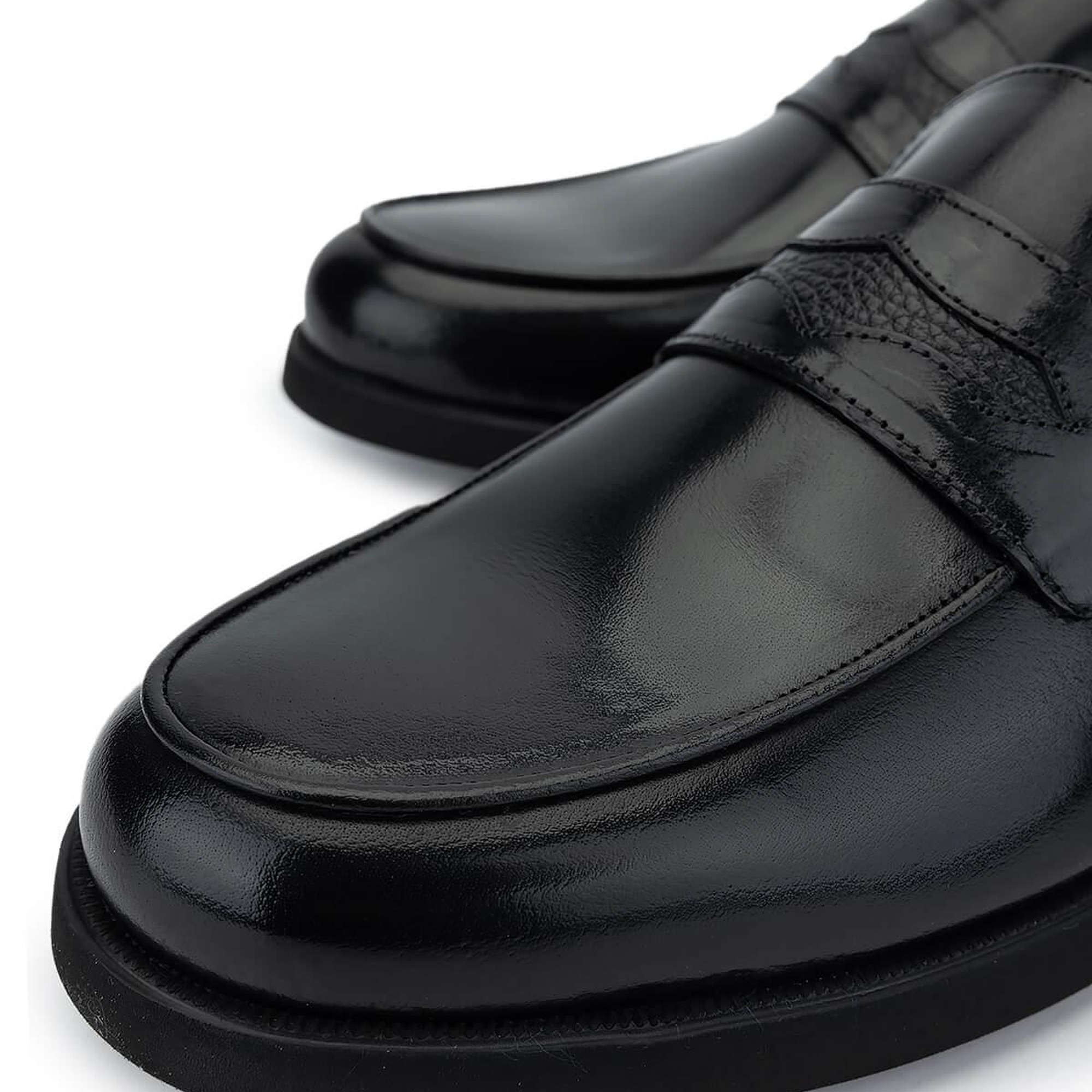 Tamer Tanca Erkek Hakiki Deri Siyah Loafer Ayakkabı