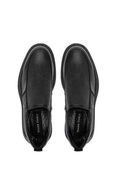  Tamer Tanca Erkek Hakiki Deri Siyah Casual Ayakkabı