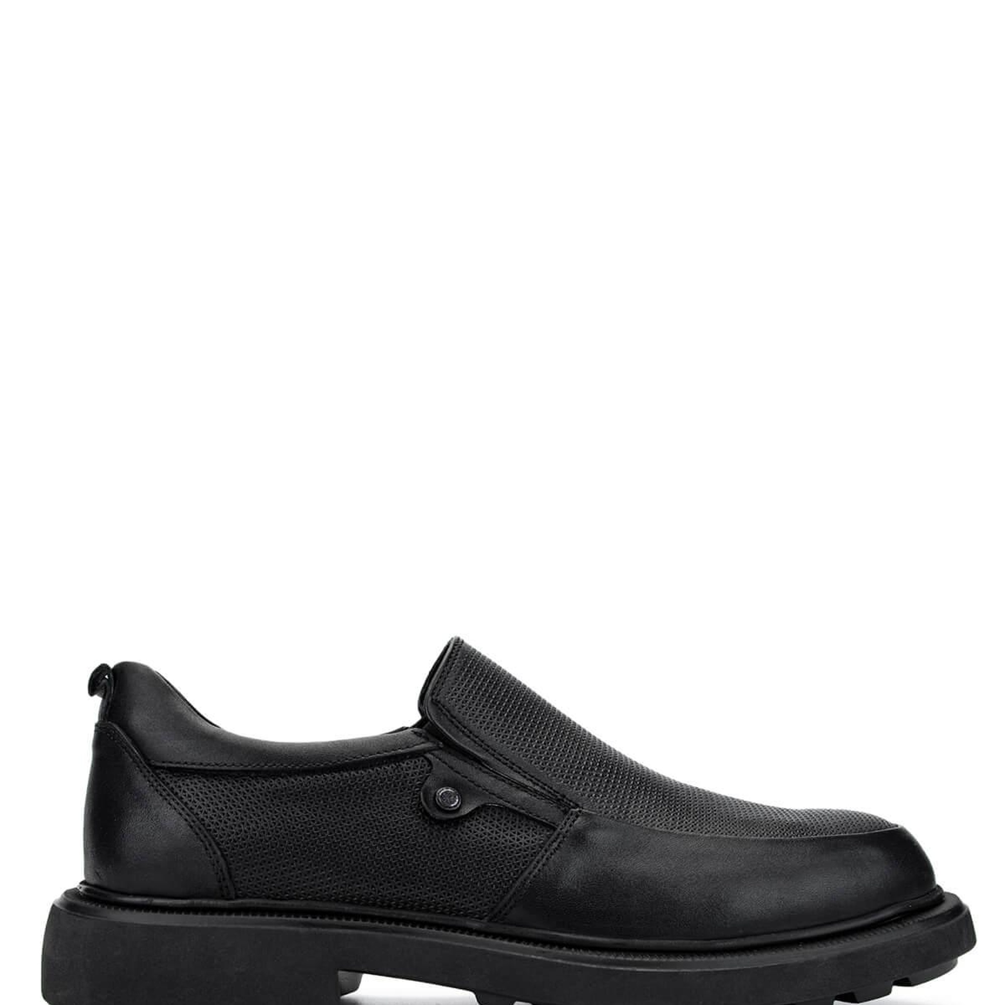 Tamer Tanca Erkek Hakiki Deri Siyah Casual Ayakkabı