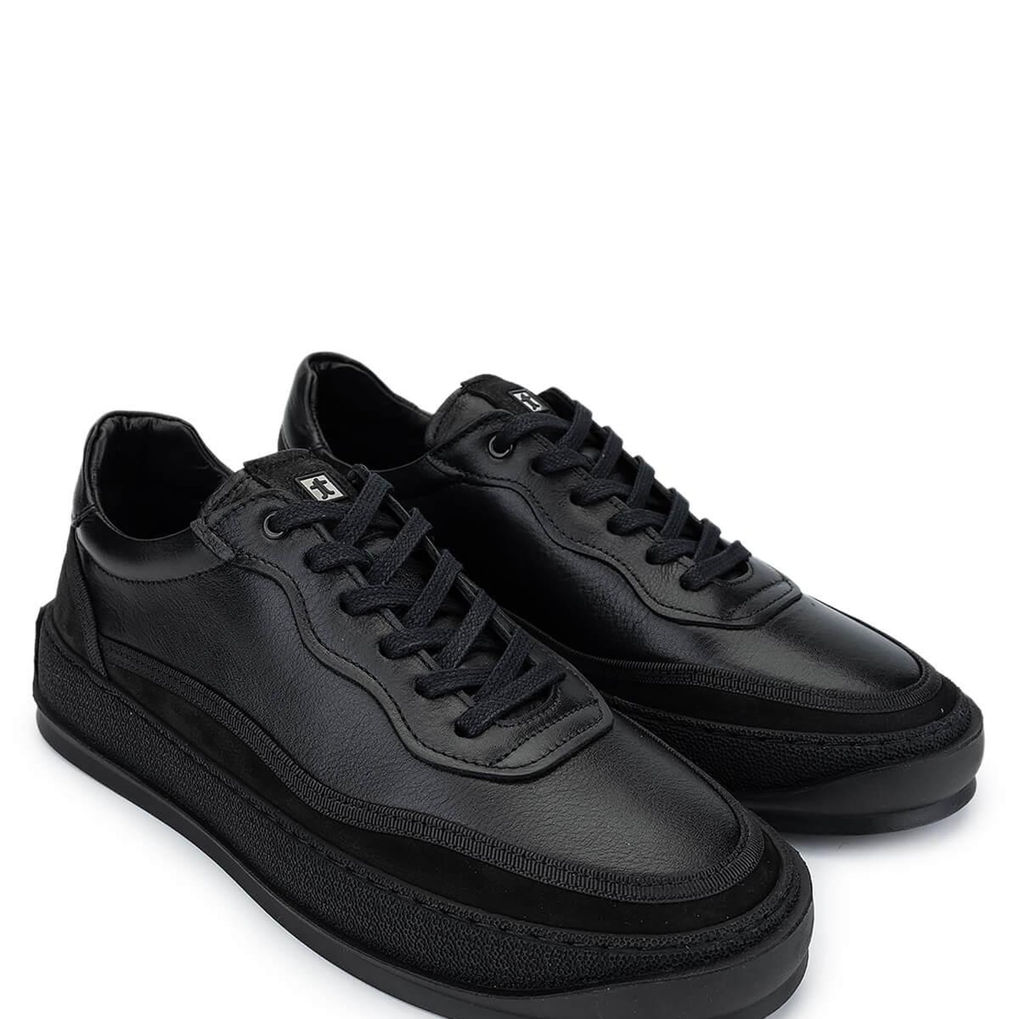 Tamer Tanca Erkek Hakiki Deri Siyah Deri Casual Ayakkabı