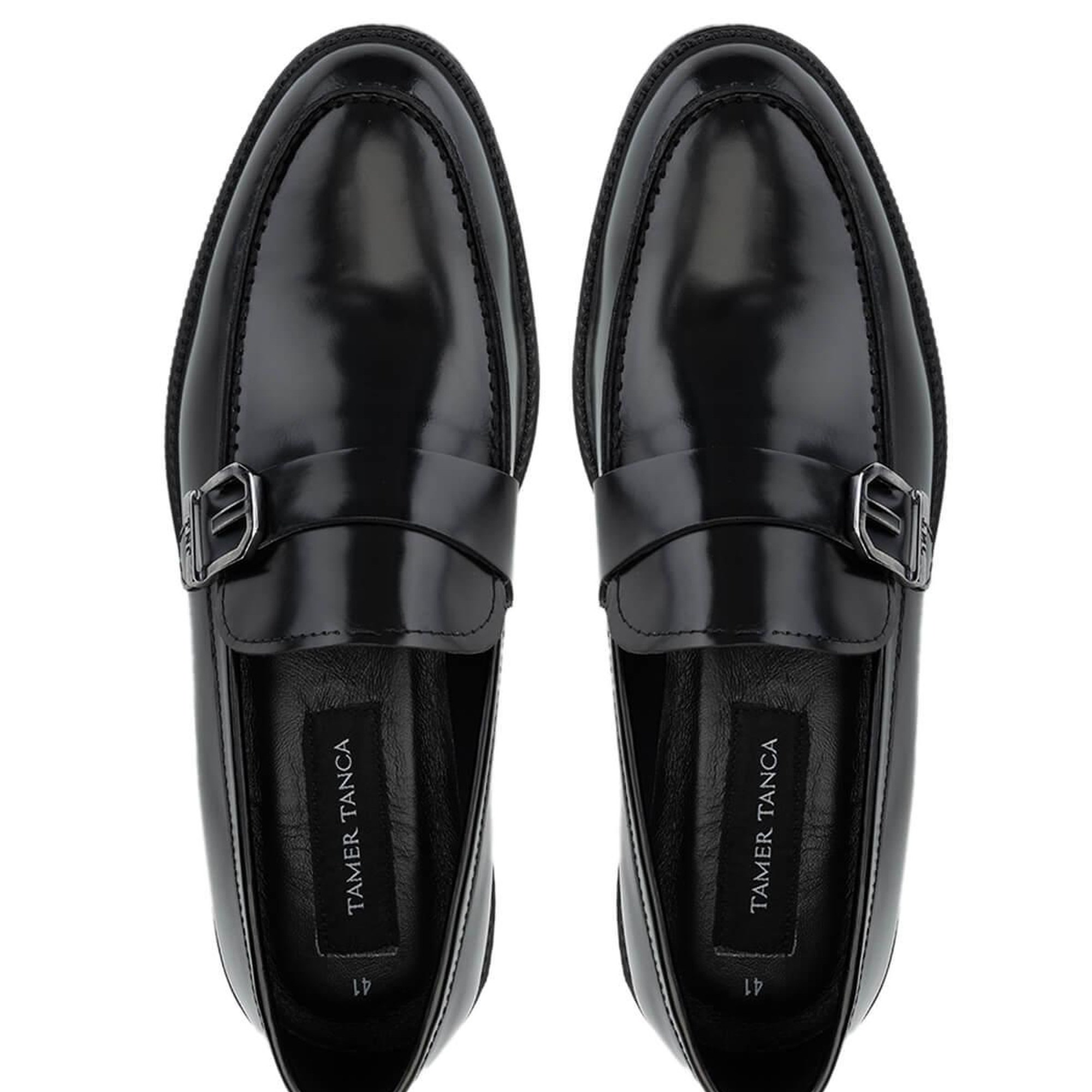 Tamer Tanca Erkek Hakiki Deri Siyah Açma Casual Ayakkabı