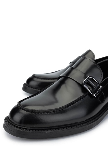  Tamer Tanca Erkek Hakiki Deri Siyah Açma Casual Ayakkabı