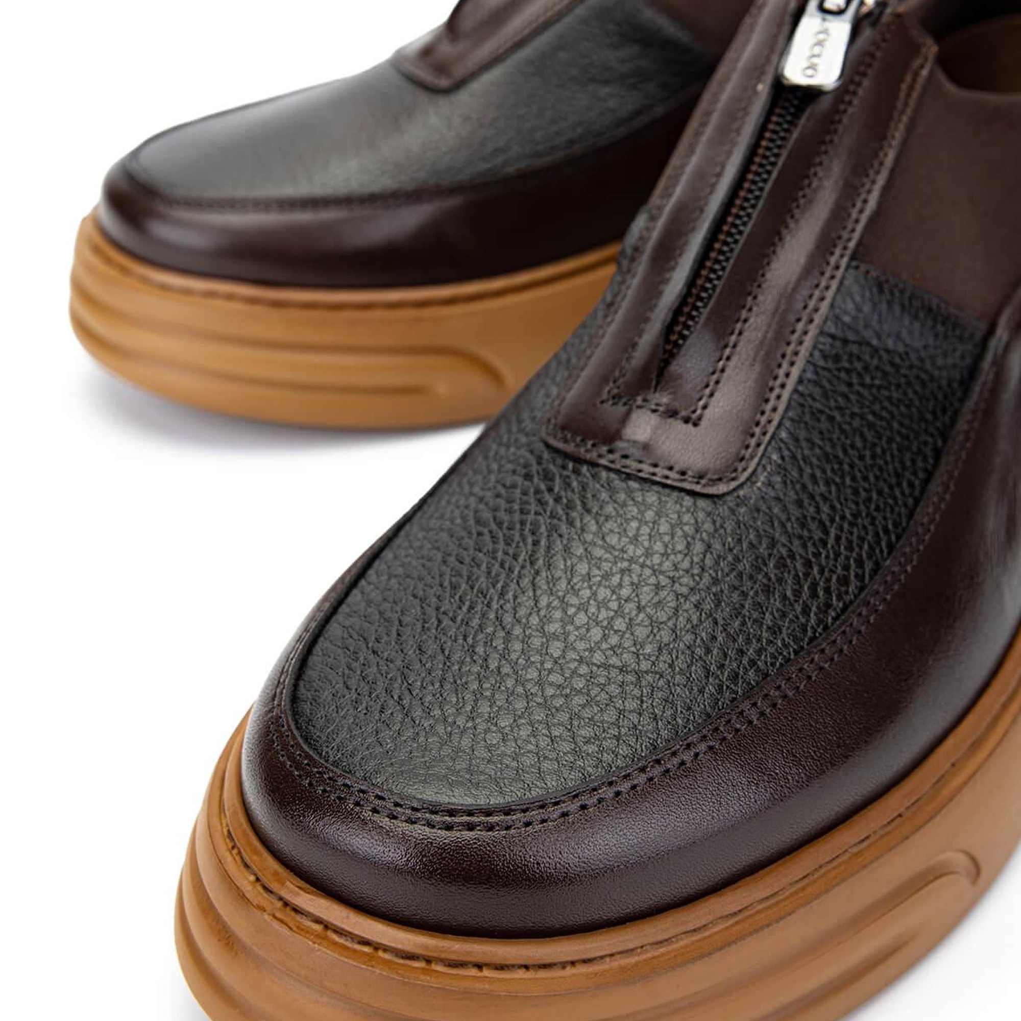 Tamer Tanca Erkek Hakiki Deri Kahverengi Casual Ayakkabı