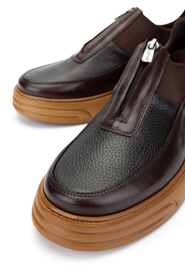  Tamer Tanca Erkek Hakiki Deri Kahverengi Casual Ayakkabı