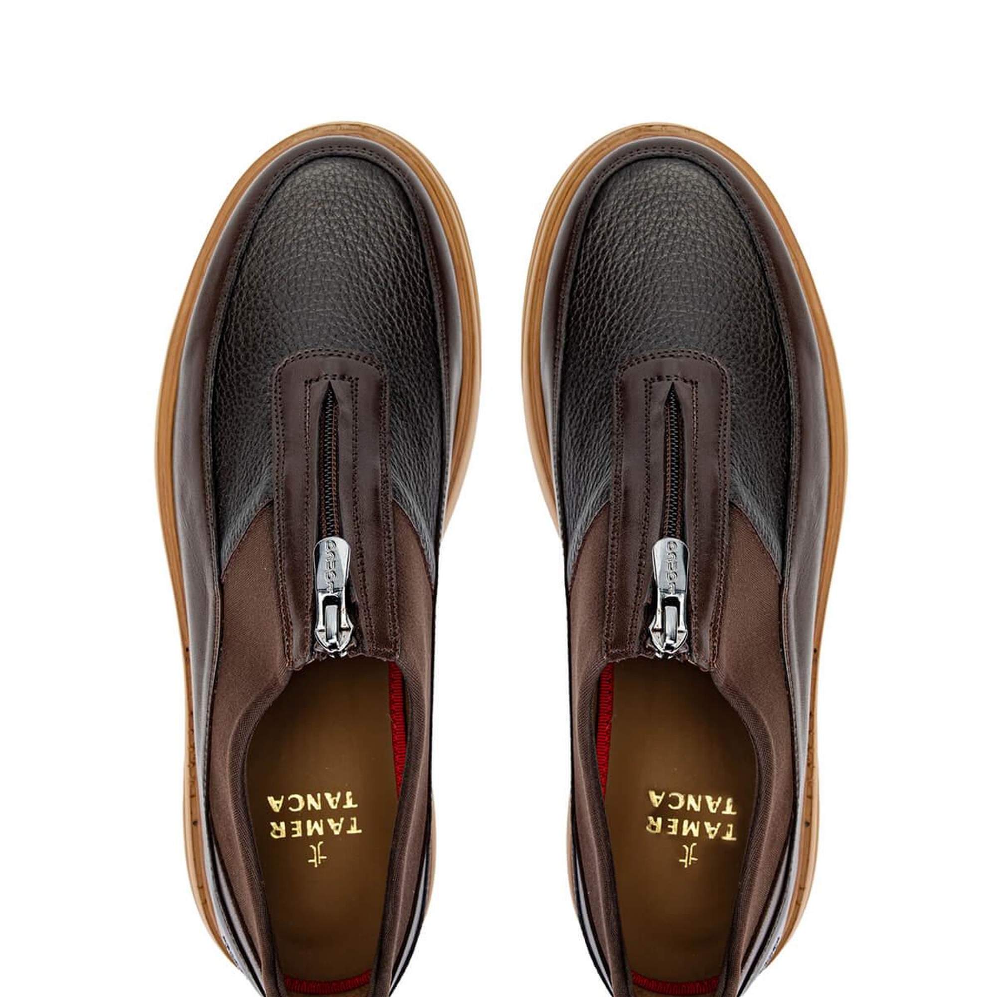 Tamer Tanca Erkek Hakiki Deri Kahverengi Casual Ayakkabı