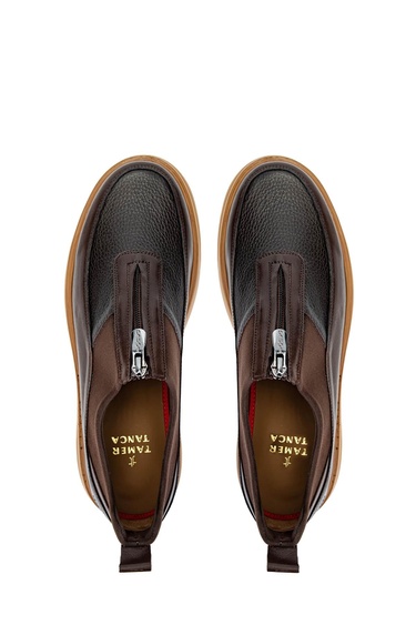  Tamer Tanca Erkek Hakiki Deri Kahverengi Casual Ayakkabı