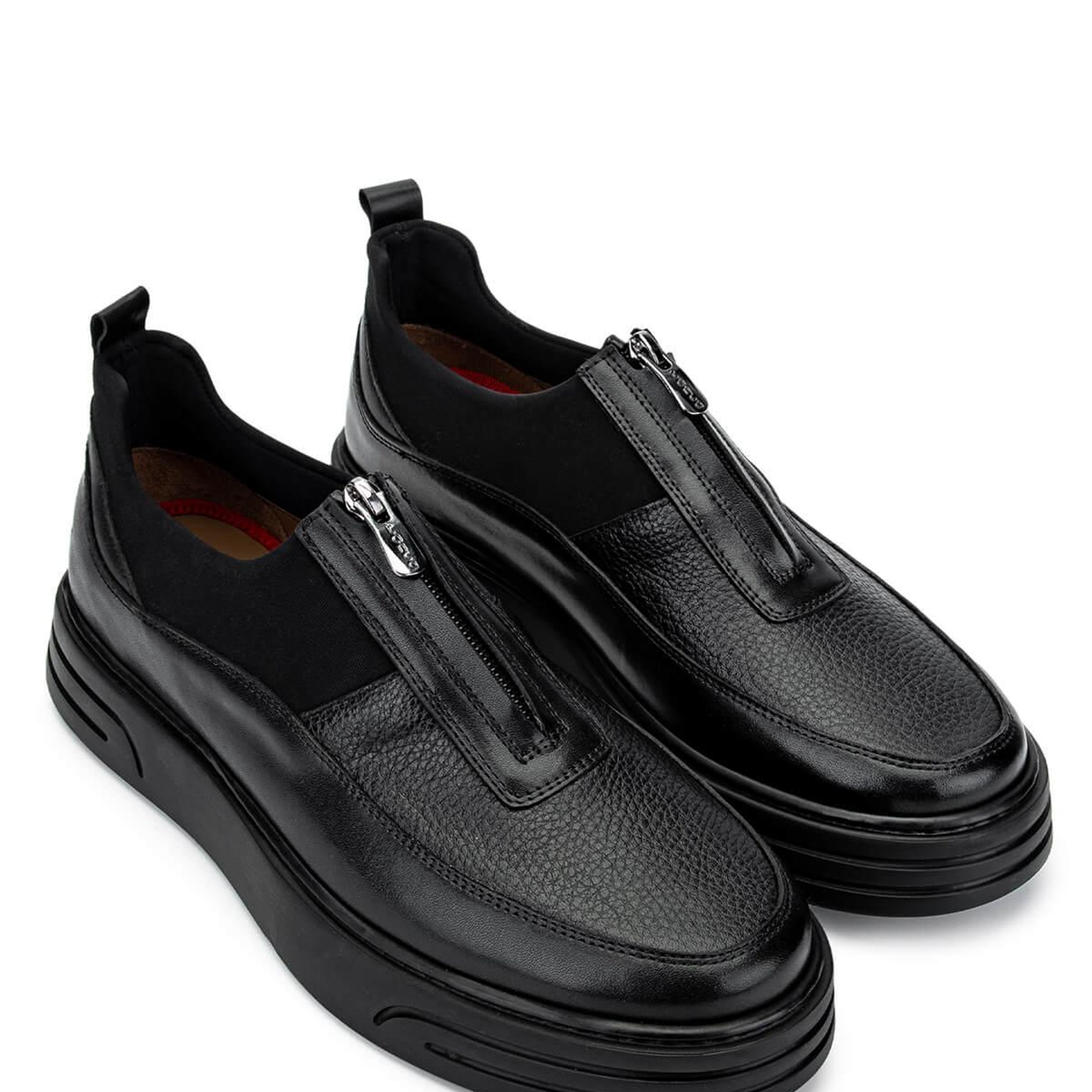 Tamer Tanca Erkek Hakiki Deri Siyah Deri Casual Ayakkabı