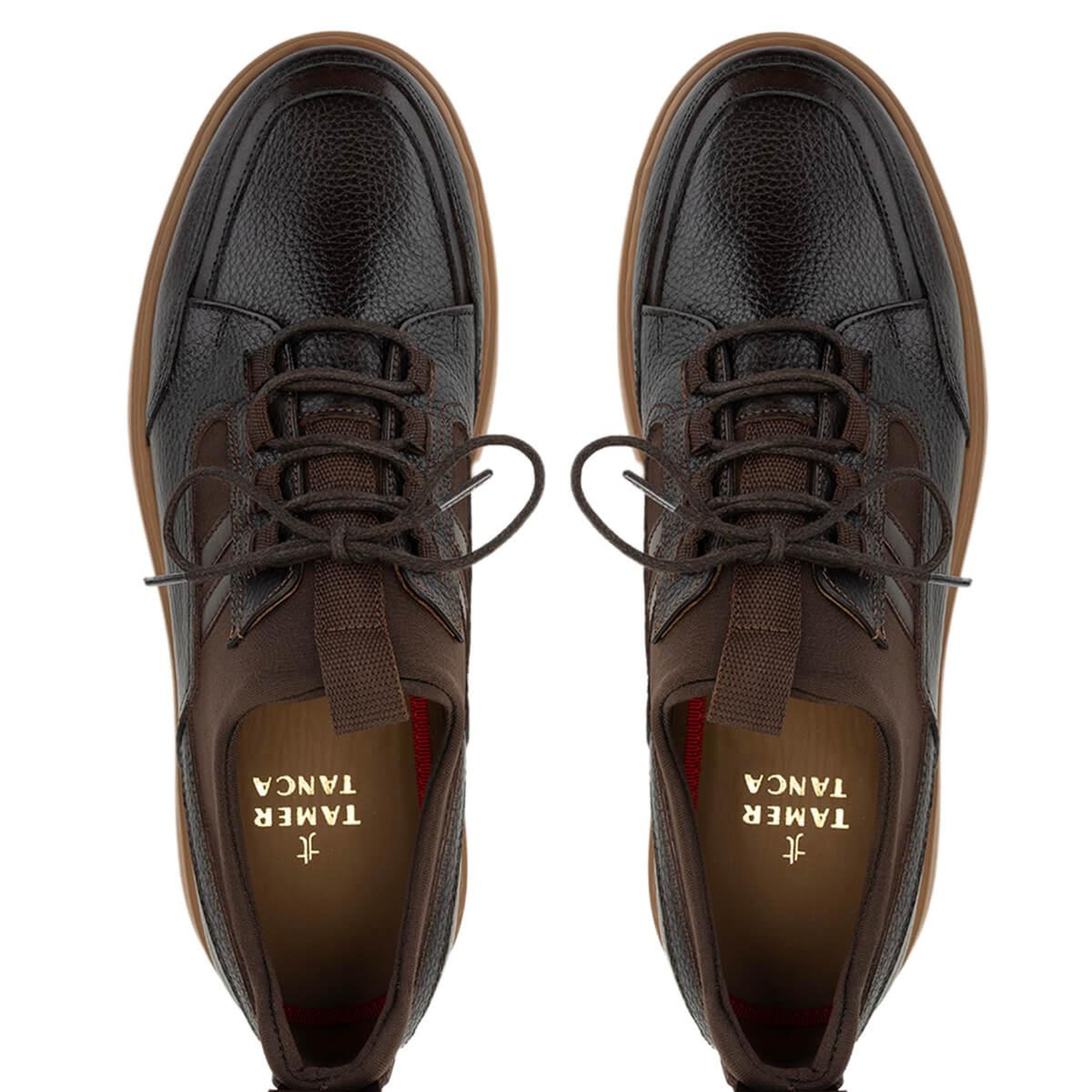 Tamer Tanca Erkek Hakiki Deri Kahverengi Casual Ayakkabı