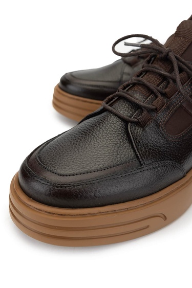  Tamer Tanca Erkek Hakiki Deri Kahverengi Casual Ayakkabı