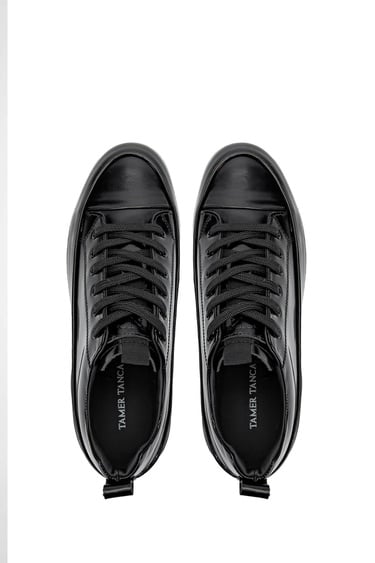  Tamer Tanca Erkek Hakiki Deri Siyah Açma Casual Ayakkabı