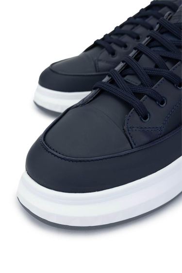  Tamer Tanca Erkek Hakiki Deri Lacivert Casual Ayakkabı