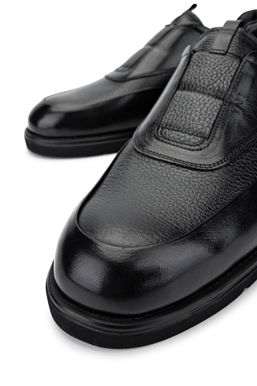  Tamer Tanca Erkek Hakiki Deri Siyah Casual Ayakkabı