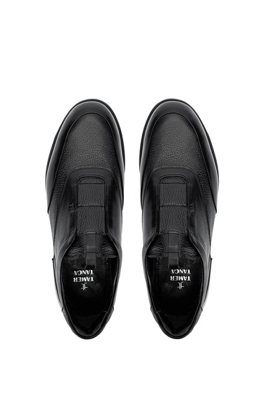  Tamer Tanca Erkek Hakiki Deri Siyah Casual Ayakkabı