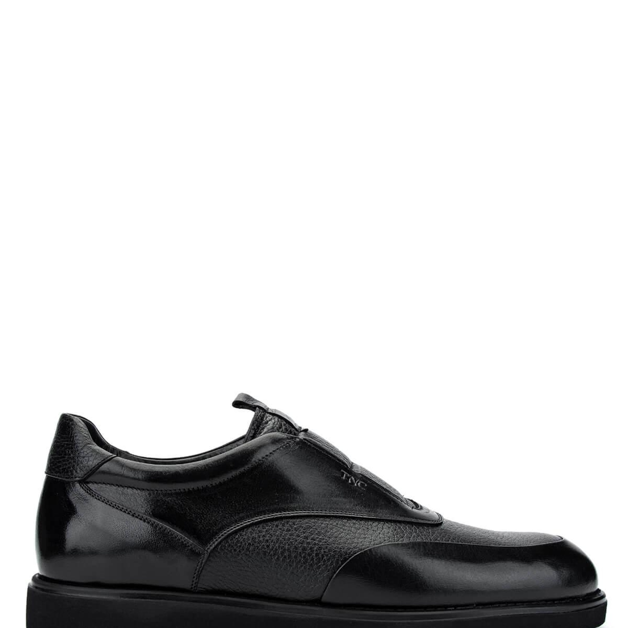 Tamer Tanca Erkek Hakiki Deri Siyah Casual Ayakkabı