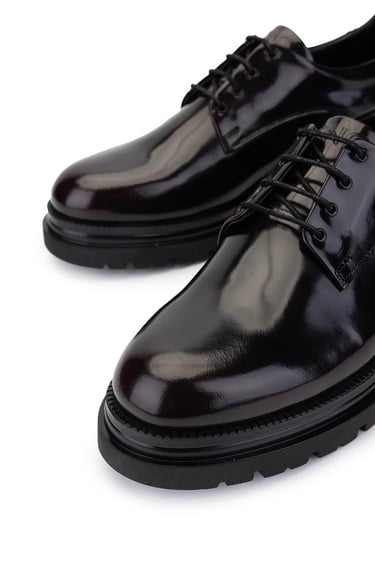  Tamer Tanca Erkek Hakiki Deri Bordo Casual Ayakkabı