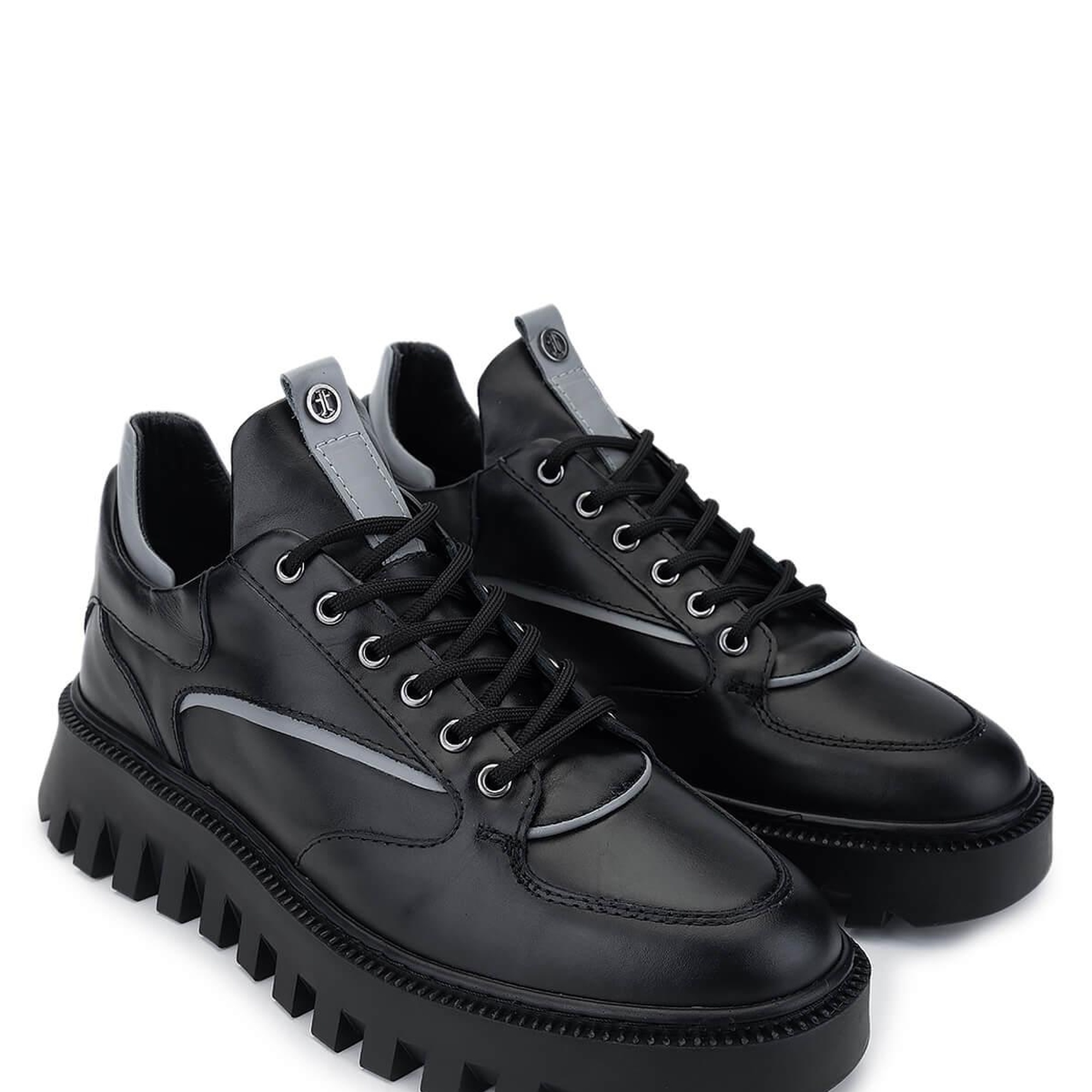 Tamer Tanca Erkek Hakiki Deri Siyah Casual Ayakkabı