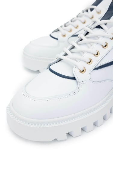  Tamer Tanca Erkek Hakiki Deri Beyaz Casual Ayakkabı