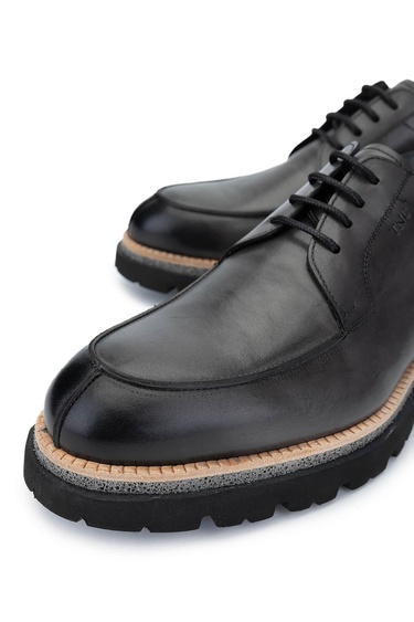  Tamer Tanca Erkek Hakiki Deri Gri Casual Ayakkabı