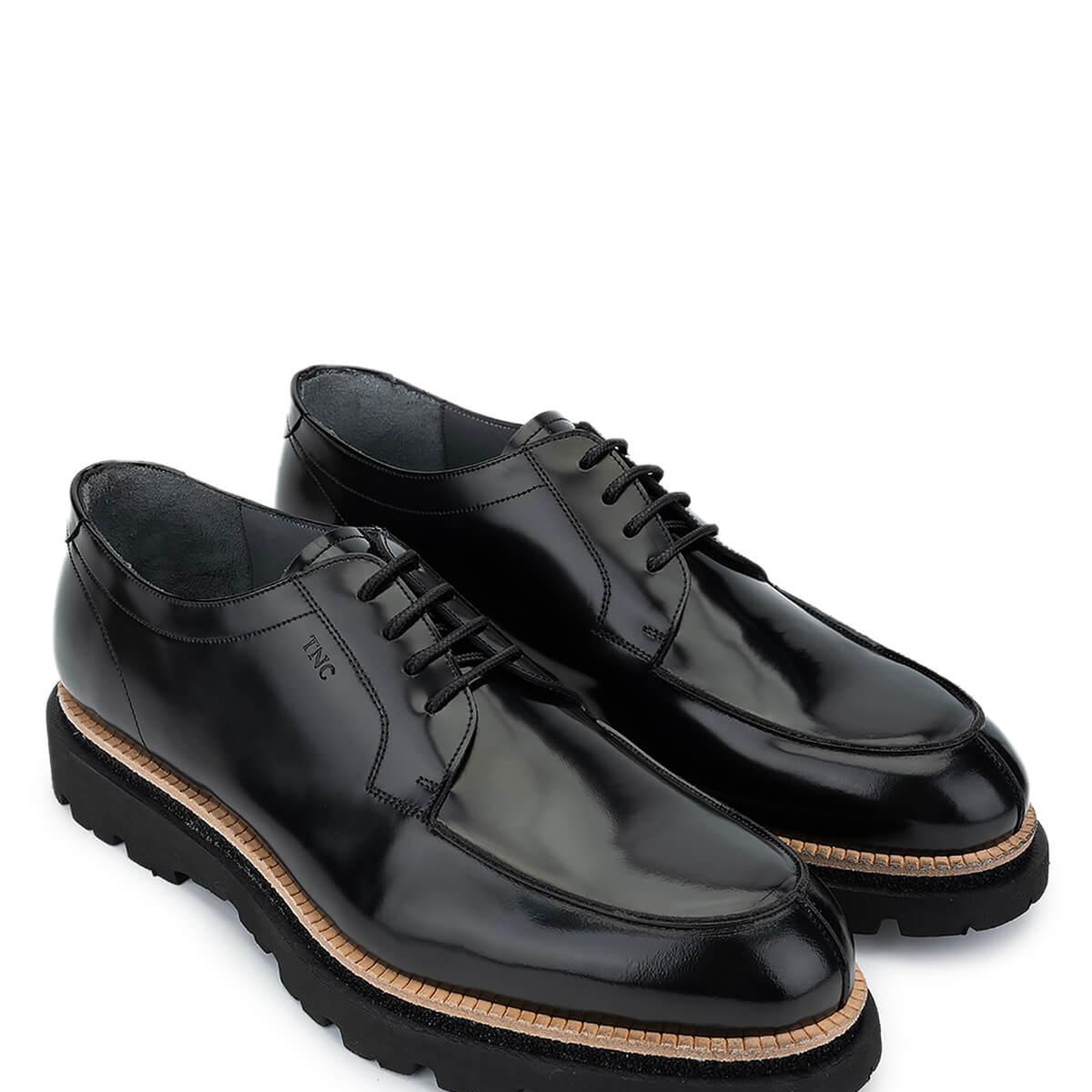 Tamer Tanca Erkek Hakiki Deri Siyah Açma Casual Ayakkabı