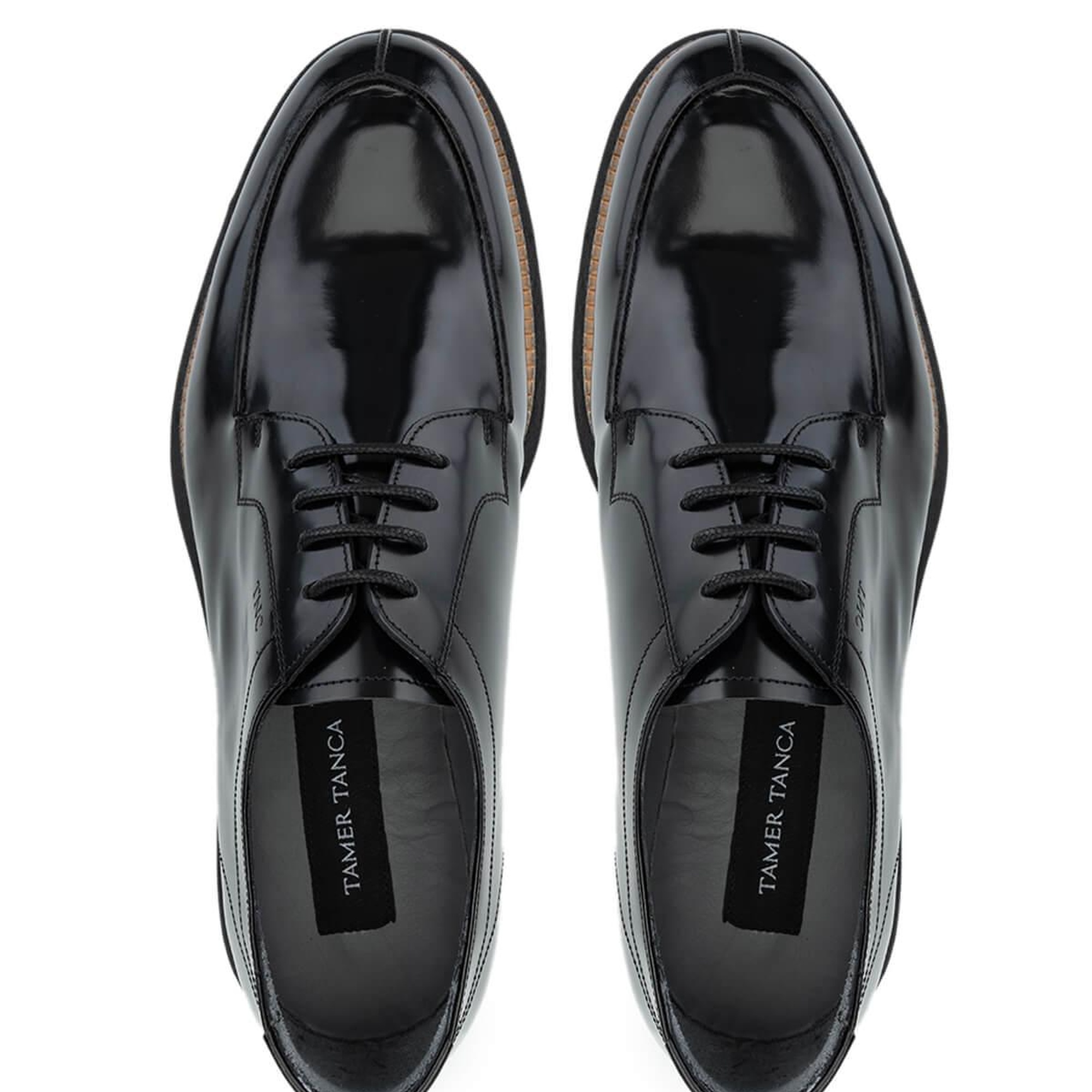 Tamer Tanca Erkek Hakiki Deri Siyah Açma Casual Ayakkabı