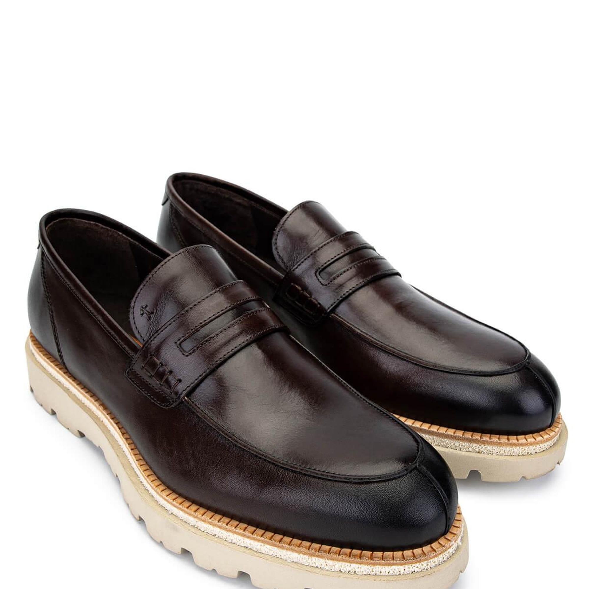 Tamer Tanca Erkek Hakiki Deri Kahverengi Casual Ayakkabı