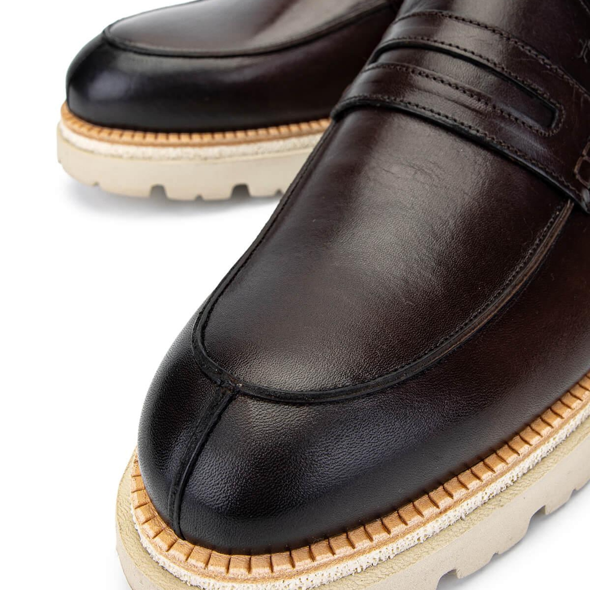 Tamer Tanca Erkek Hakiki Deri Kahverengi Casual Ayakkabı