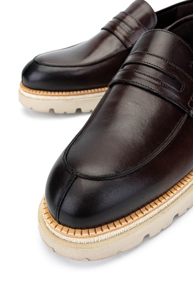  Tamer Tanca Erkek Hakiki Deri Kahverengi Casual Ayakkabı