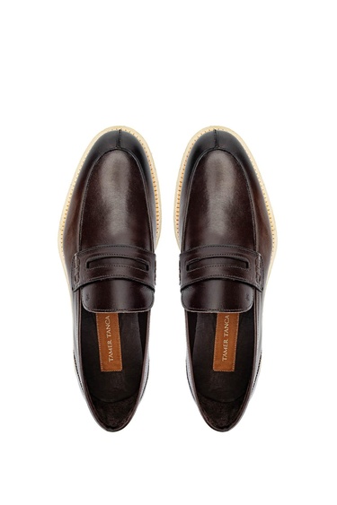  Tamer Tanca Erkek Hakiki Deri Kahverengi Casual Ayakkabı