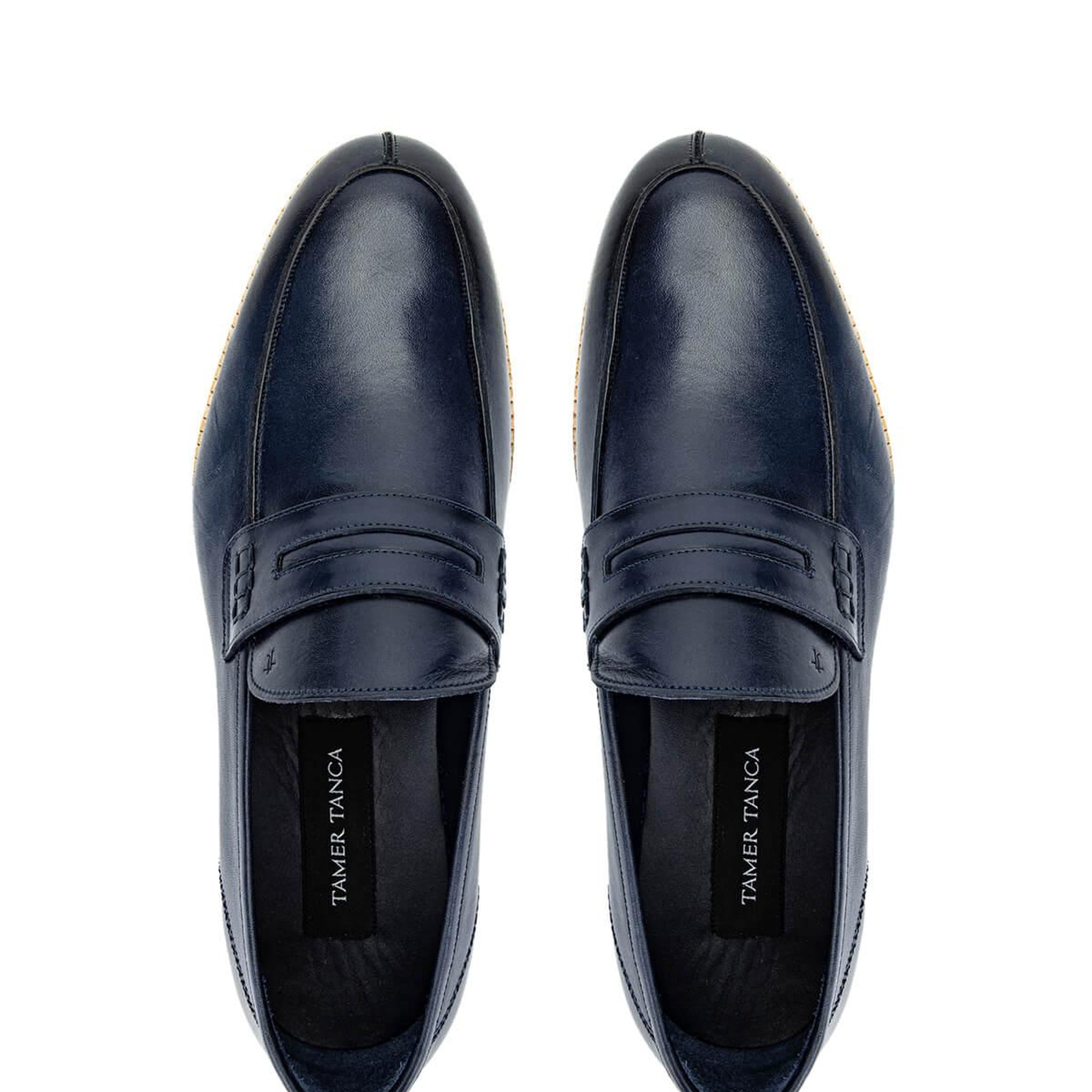 Tamer Tanca Erkek Hakiki Deri Lacivert Casual Ayakkabı