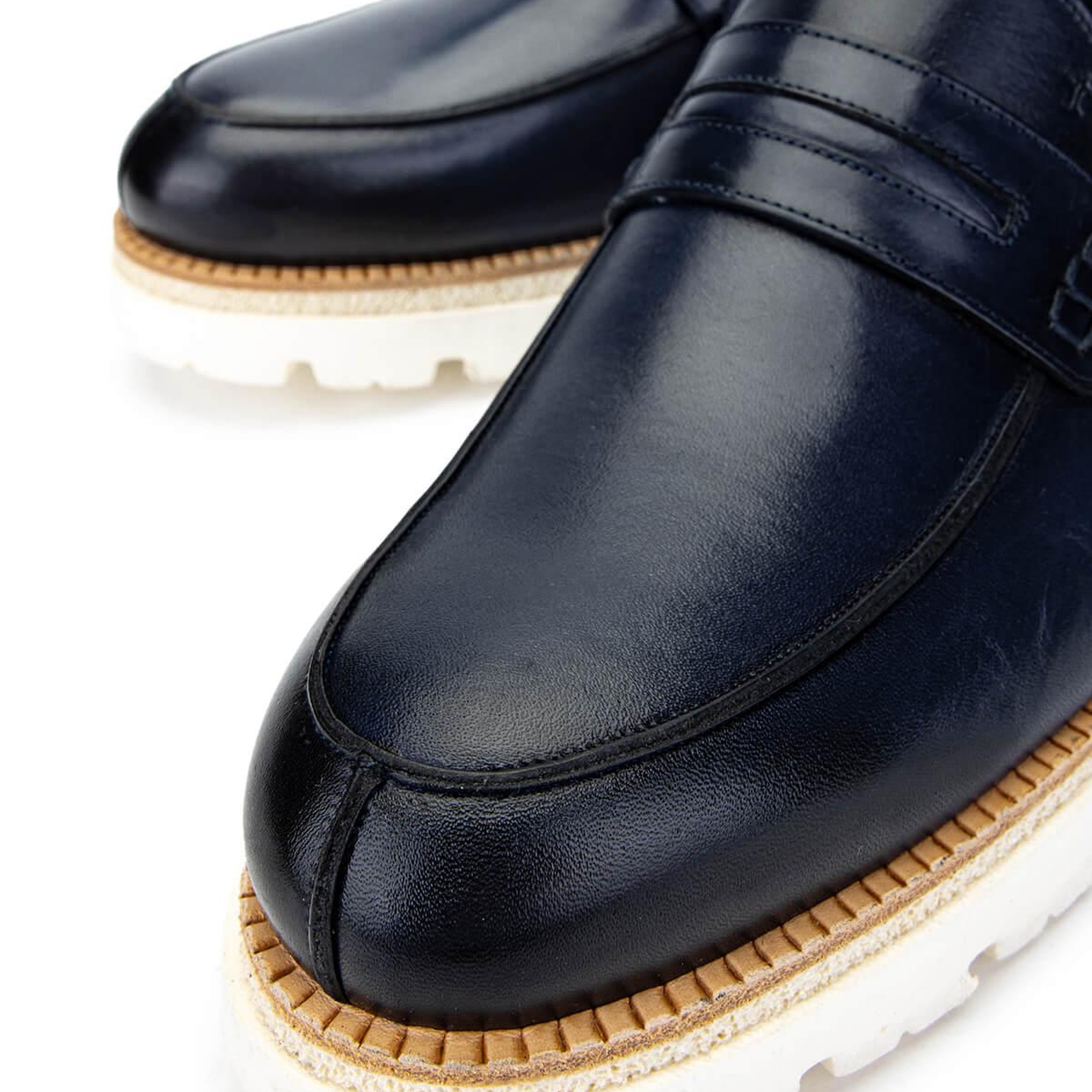 Tamer Tanca Erkek Hakiki Deri Lacivert Casual Ayakkabı