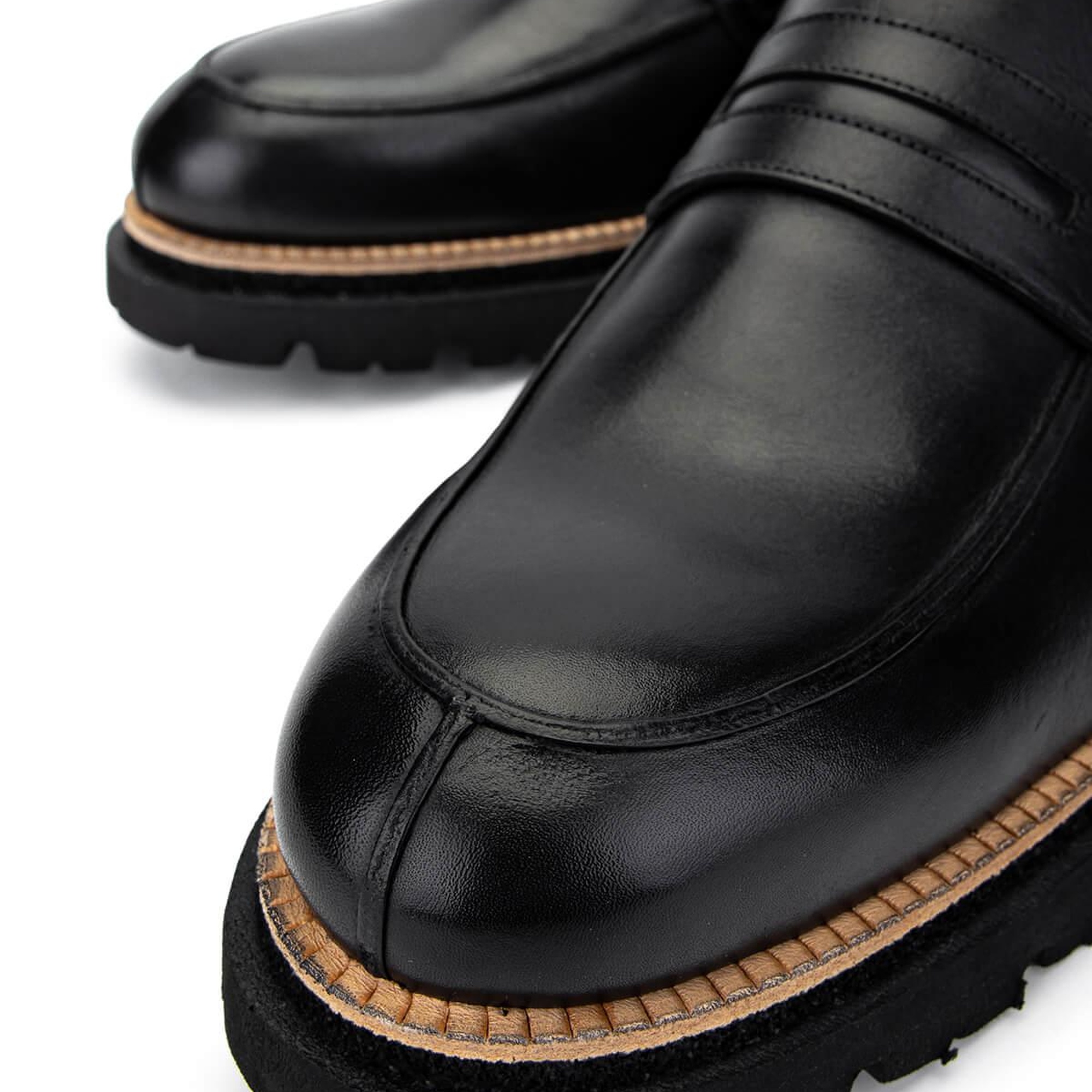 Tamer Tanca Erkek Hakiki Deri Siyah Deri Casual Ayakkabı