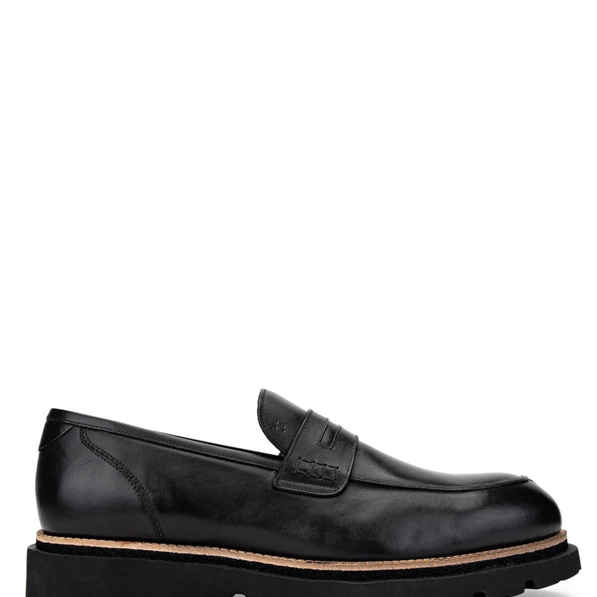 Tamer Tanca Erkek Hakiki Deri Siyah Deri Casual Ayakkabı