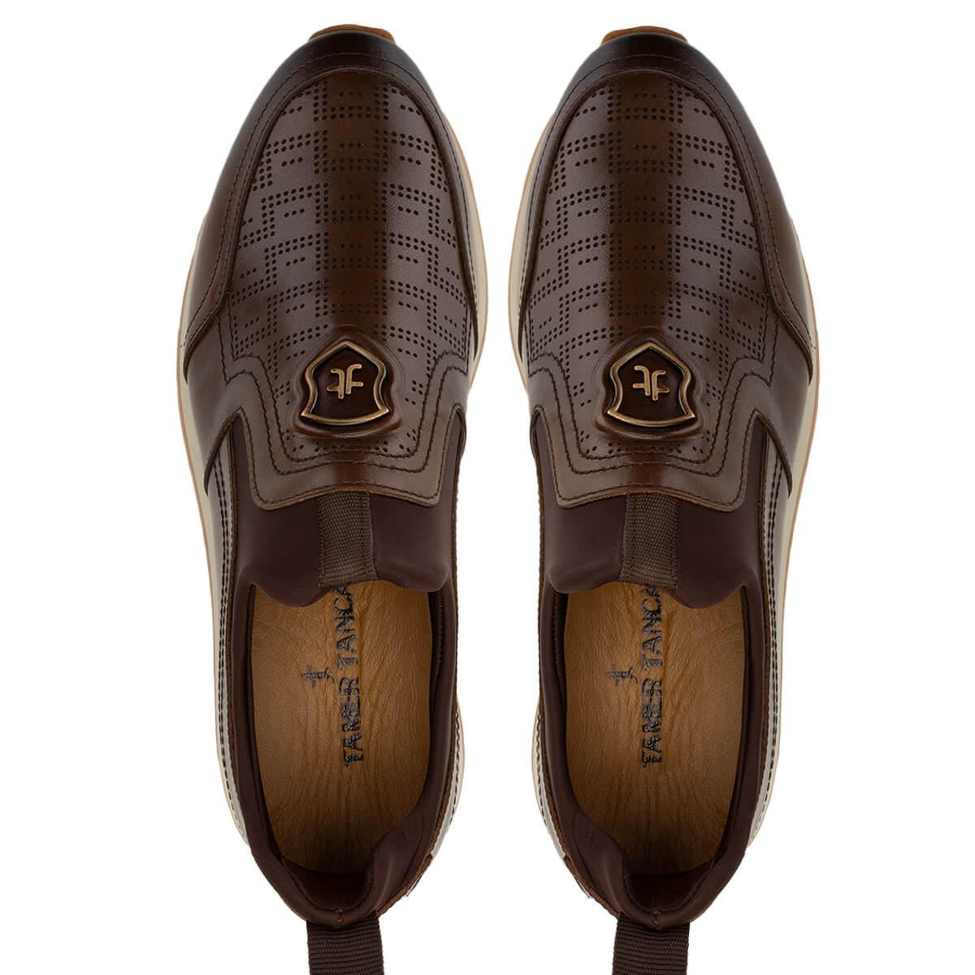 Tamer Tanca Erkek Hakiki Deri Kahverengi Sneakers & Spor Ayakkabı