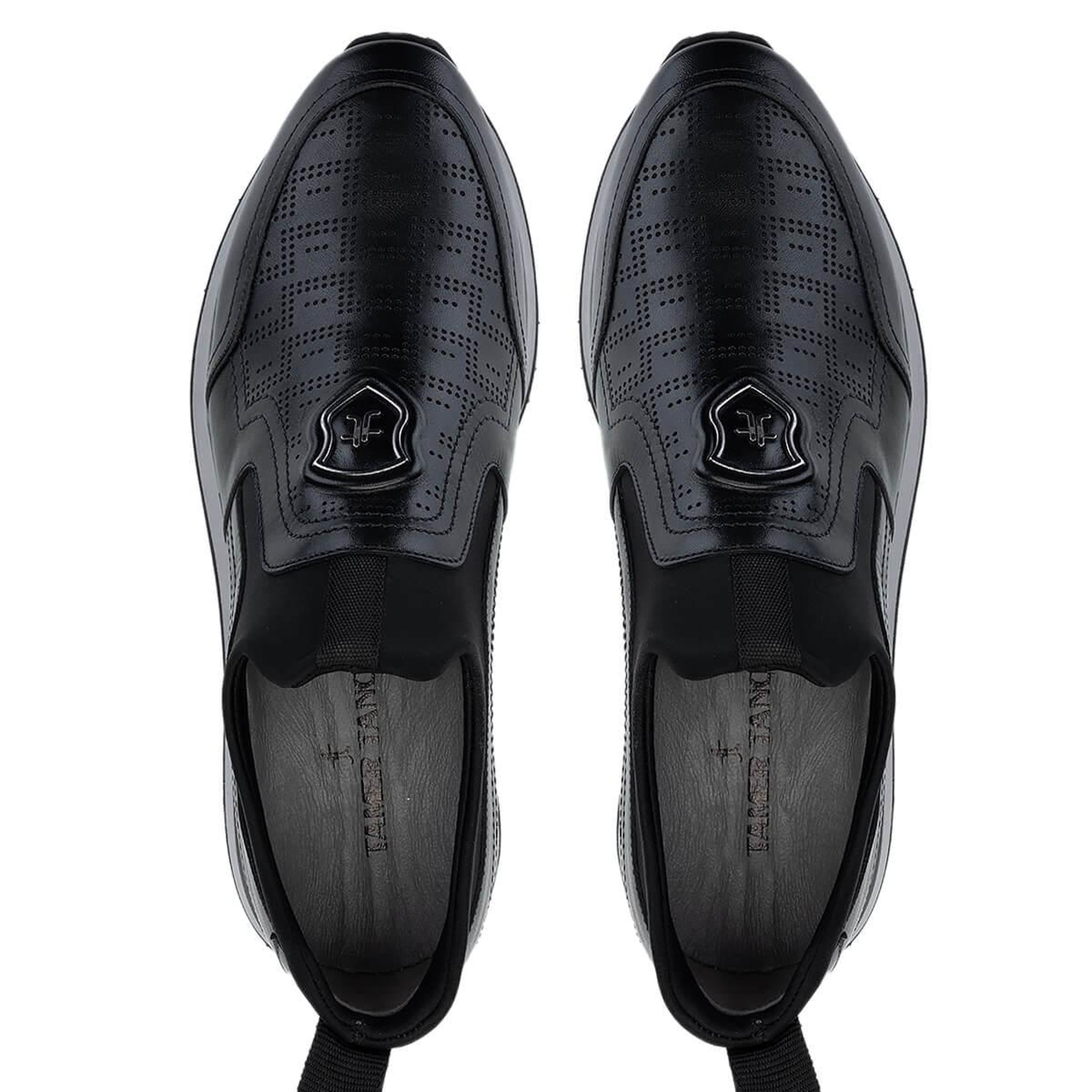 Tamer Tanca Erkek Hakiki Deri Siyah Sneakers & Spor Ayakkabı